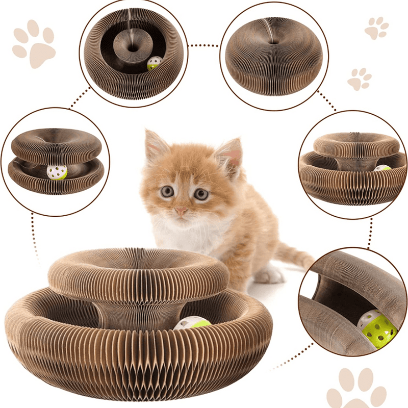 Brinquedo arranhador dobrável para gatos