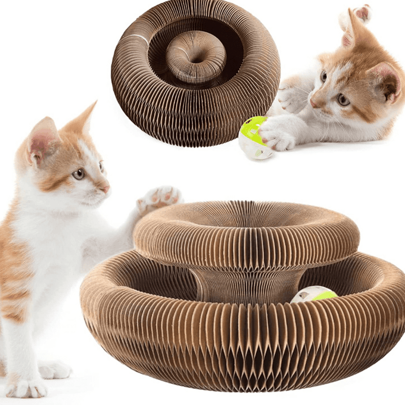 Brinquedo arranhador dobrável para gatos