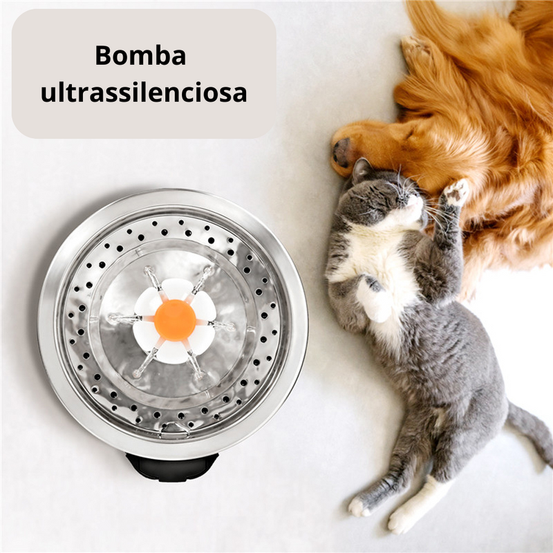 Fonte de Água em Aço Inox - FlorCat