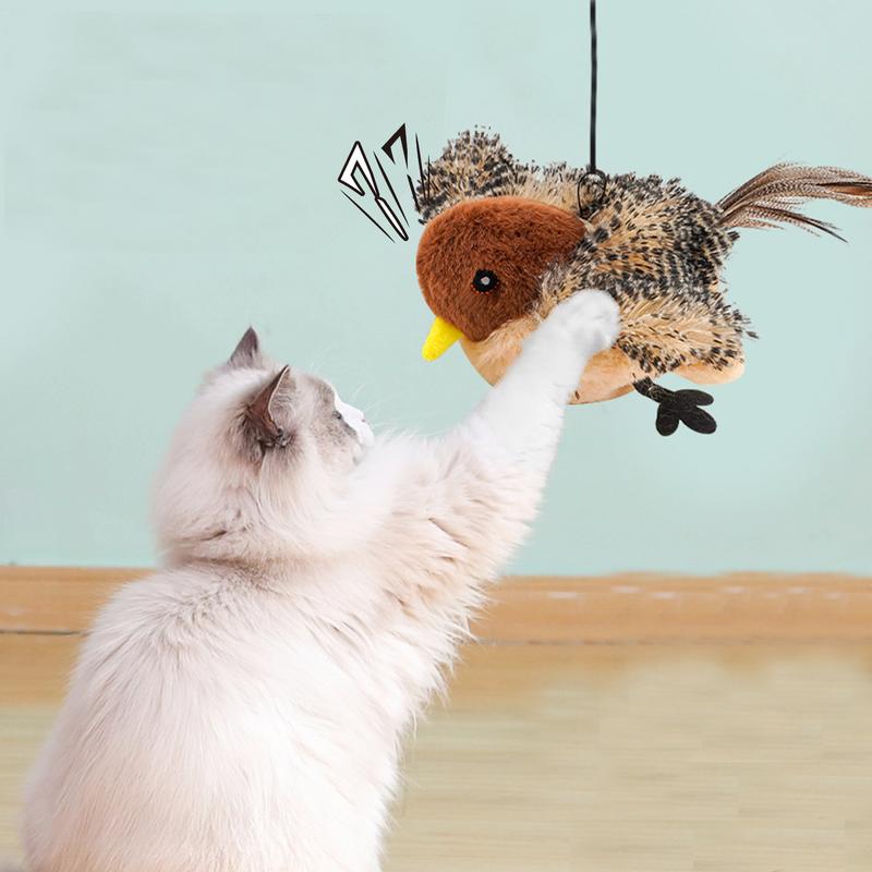 Passarinho Elétrico com Som para Gatos