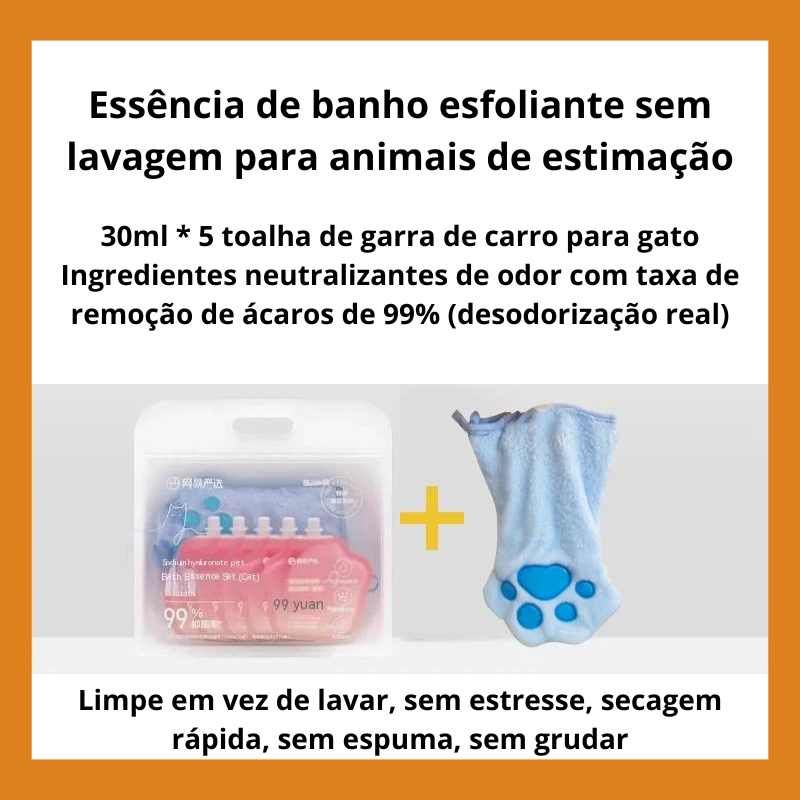 Luva para Banho a Seco com Essência