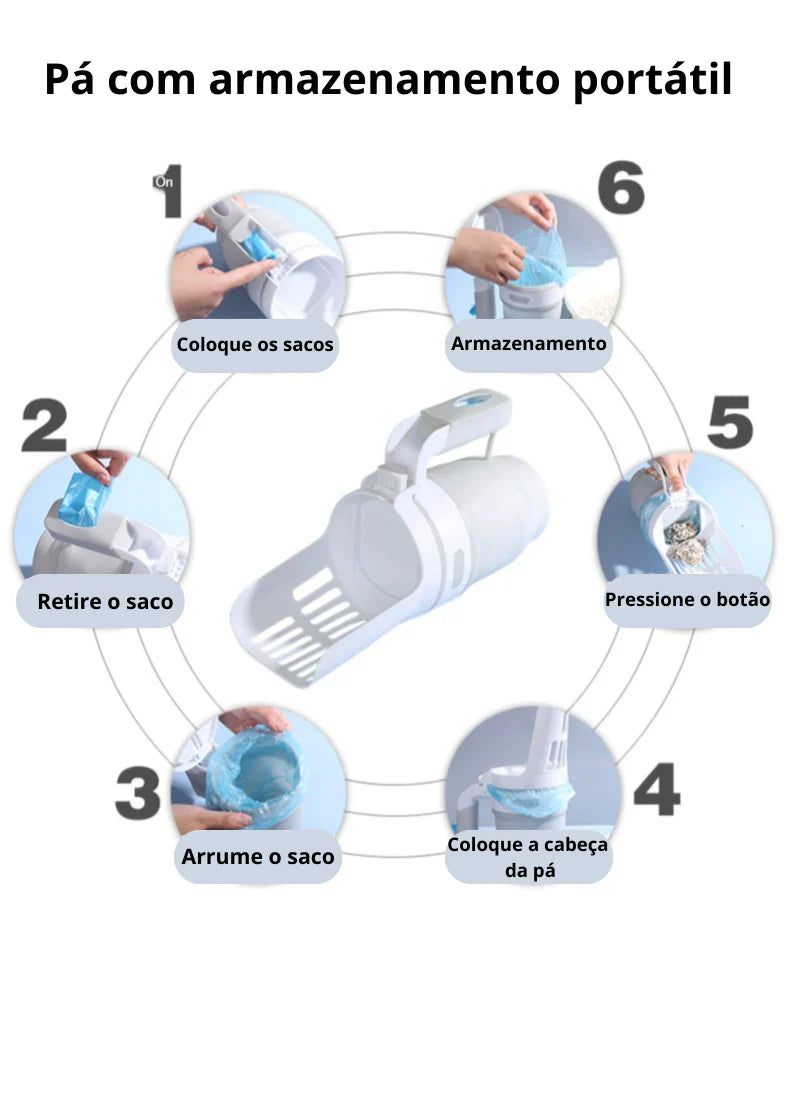 Pá Higiênica com Dispenser Embutido