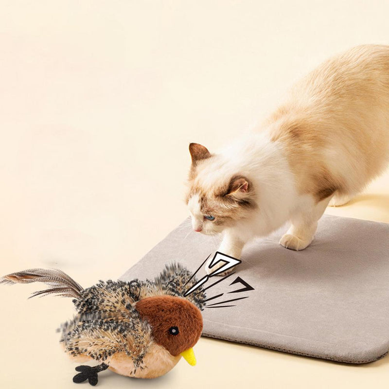 Passarinho Elétrico com Som para Gatos