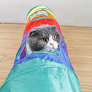 Arco-Íris Felino - Túnel de Diversão Dobrável para Gatos