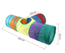 Arco-Íris Felino - Túnel de Diversão Dobrável para Gatos