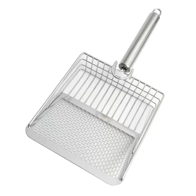 Pá Inox Pro Clean 2 em 1 para Areia de Gato