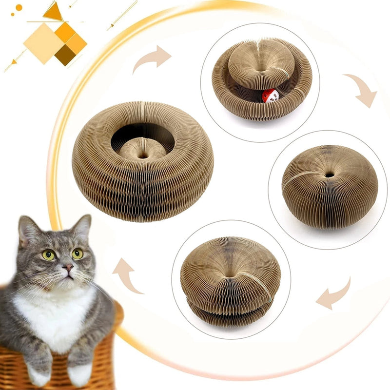 Brinquedo arranhador dobrável para gatos