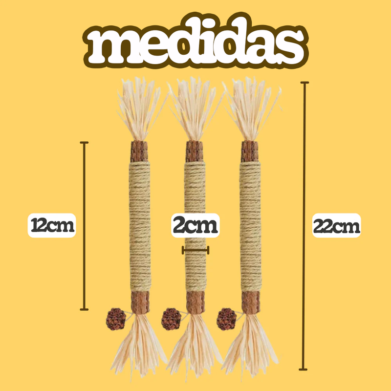 Bastão Mordedor Natural para Gatos