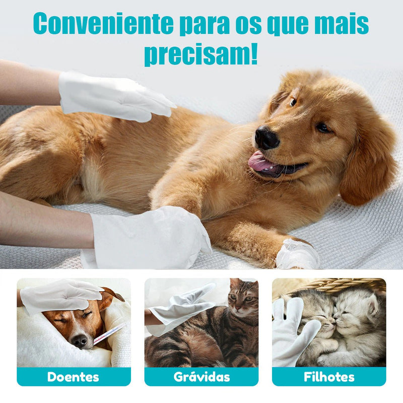 Luva Umedecida Antibacteriana para Pets