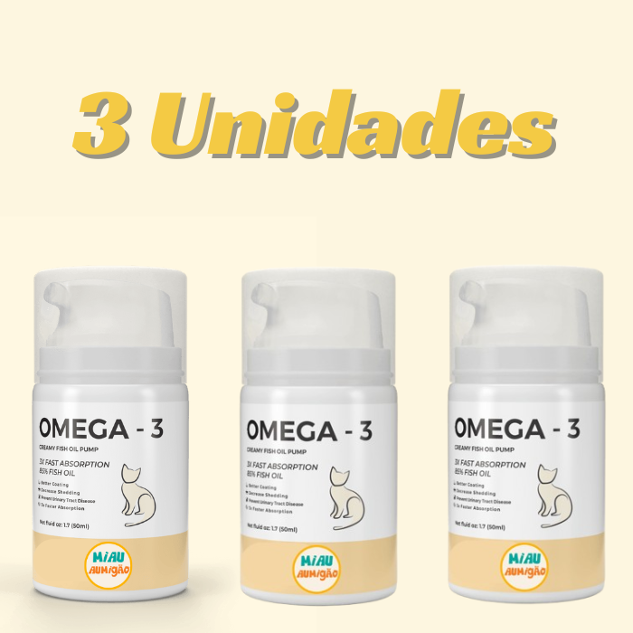 Suplemento Ômega-3 - Óleo de Peixe Cremoso para Gatos - OmeCat3